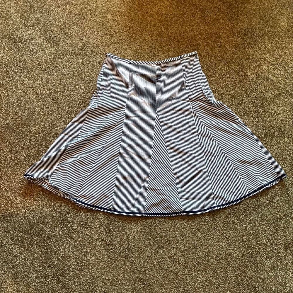 Talbots Women's Navy and White Skirt